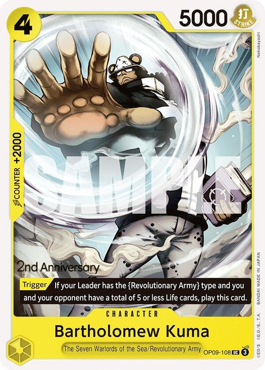 Image for Bartholomew Kuma (OP09-108) (Emperors in the New World: 2nd Anniversary Tournament Cards) - One Piece Card Game