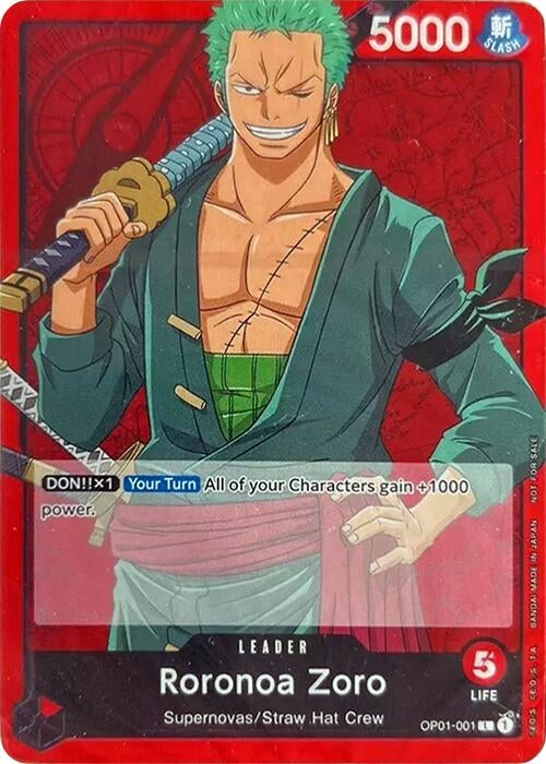 Image for Roronoa Zoro (OP01-001) (One Piece Demo Deck Cards) - One Piece Card Game