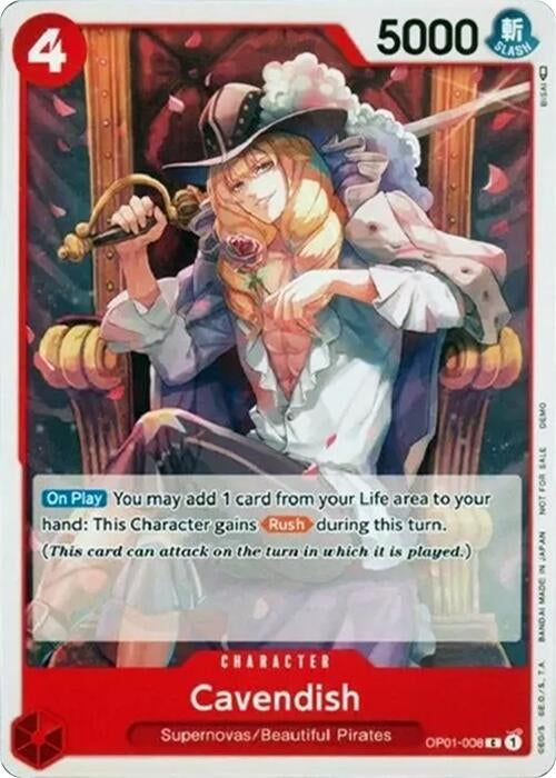 Image for Cavendish (OP01-008) (One Piece Demo Deck Cards) - One Piece Card Game
