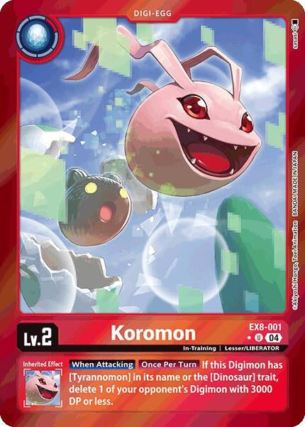 Image for Koromon (Limited Foil) (EX8-001 U) (Chain of Liberation) - Digimon Card Game