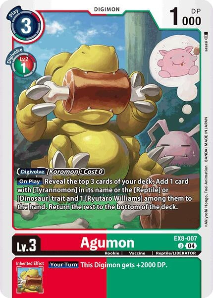 Image for Agumon - EX8-007 (EX8-007 U) (Chain of Liberation) - Digimon Card Game