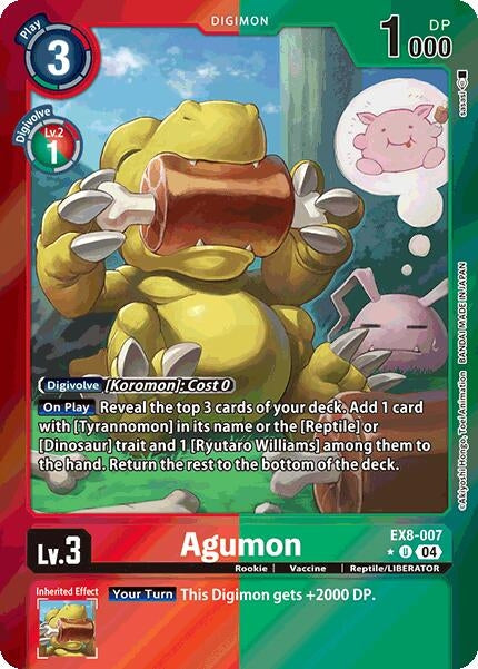 Image for Agumon - EX8-007 (Limited Foil) (EX8-007 U) (Chain of Liberation) - Digimon Card Game