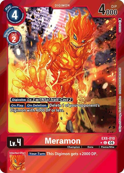 Image for Meramon (Limited Foil) (EX8-010 C) (Chain of Liberation) - Digimon Card Game