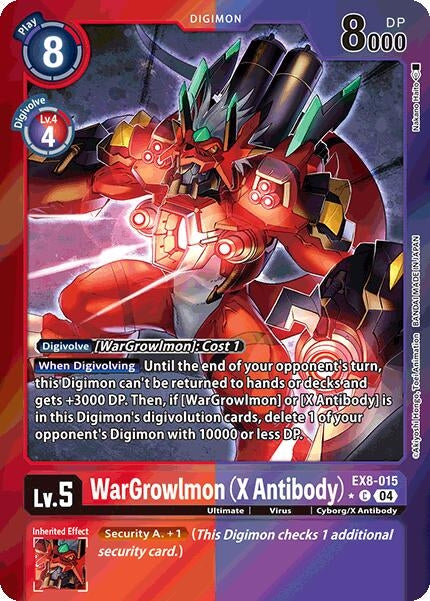 Image for WarGrowlmon (X Antibody) (Limited Foil) (EX8-015 C) (Chain of Liberation) - Digimon Card Game
