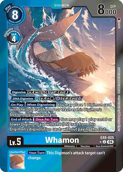 Image for Whamon (Limited Foil) (EX8-025 U) (Chain of Liberation) - Digimon Card Game