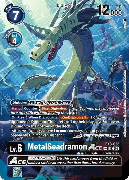 Image for MetalSeadramon ACE (Textured) (EX8-026 SR) (Chain of Liberation) - Digimon Card Game