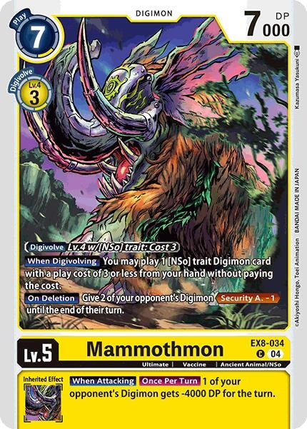 Image for Mammothmon (EX8-034 C) (Chain of Liberation) - Digimon Card Game