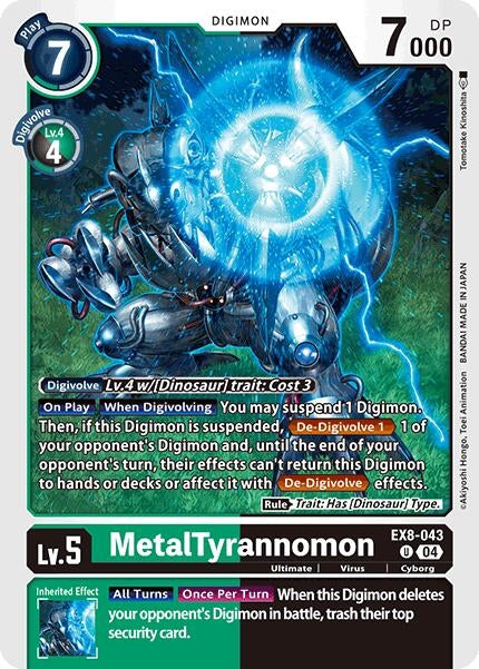 Image for MetalTyrannomon (EX8-043 U) (Chain of Liberation) - Digimon Card Game