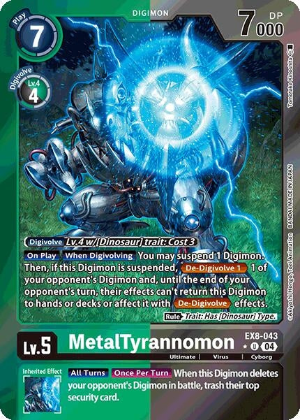 Image for MetalTyrannomon (Limited Foil) (EX8-043 U) (Chain of Liberation) - Digimon Card Game