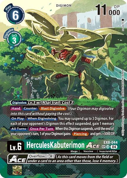 Image for HerculesKabuterimon ACE (Textured) (EX8-044 SR) (Chain of Liberation) - Digimon Card Game