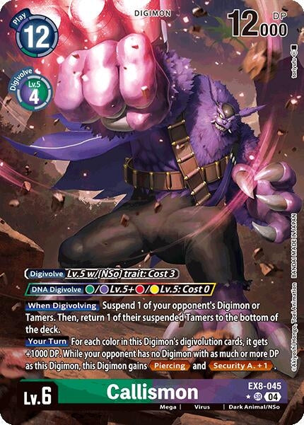 Image for Callismon (Alternate Art) (EX8-045 SR) (Chain of Liberation) - Digimon Card Game