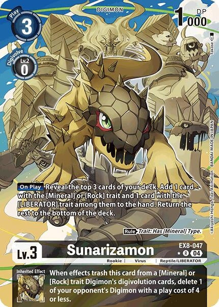 Image for Sunarizamon (Alternate Art) (EX8-047 R) (Chain of Liberation) - Digimon Card Game