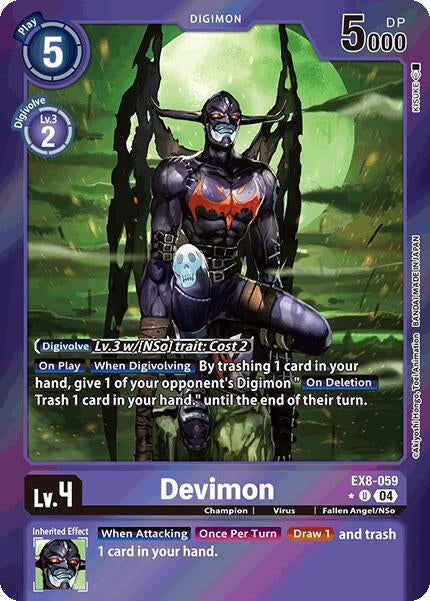 Image for Devimon (Limited Foil) (EX8-059 U) (Chain of Liberation) - Digimon Card Game