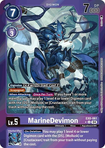 Image for MarineDevimon (Limited Foil) (EX8-061 U) (Chain of Liberation) - Digimon Card Game
