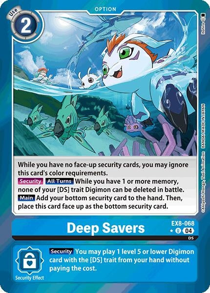 Image for Deep Savers (Limited Foil) (EX8-068 U) (Chain of Liberation) - Digimon Card Game