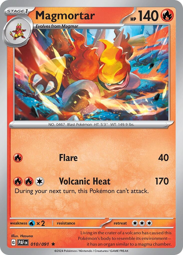 Image for Magmortar - 010/091 (Paldean Fates) (010/091) (Deck Exclusives) - Pokemon
