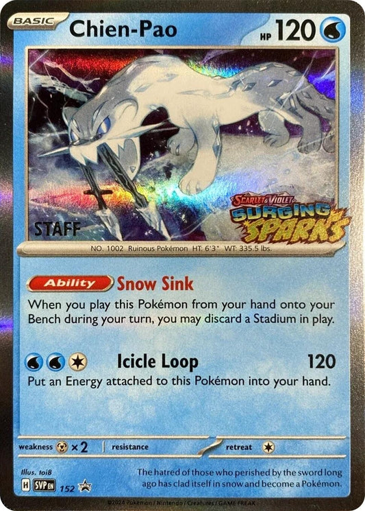 Image for Chien-Pao - 152 (Staff) (152) (SV: Scarlet & Violet Promo Cards) - Pokemon