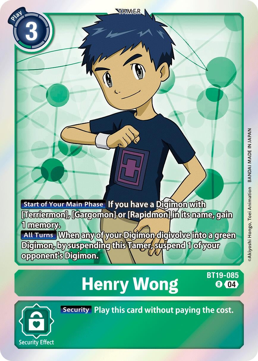 Image for Henry Wong (BT19-085 R) (Release Special Booster 2.5) - Digimon Card Game