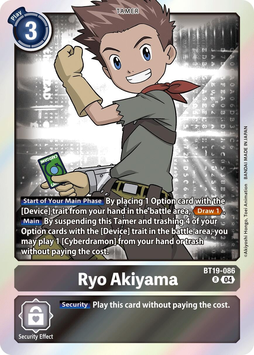 Image for Ryo Akiyama (BT19-086 R) (Release Special Booster 2.5) - Digimon Card Game