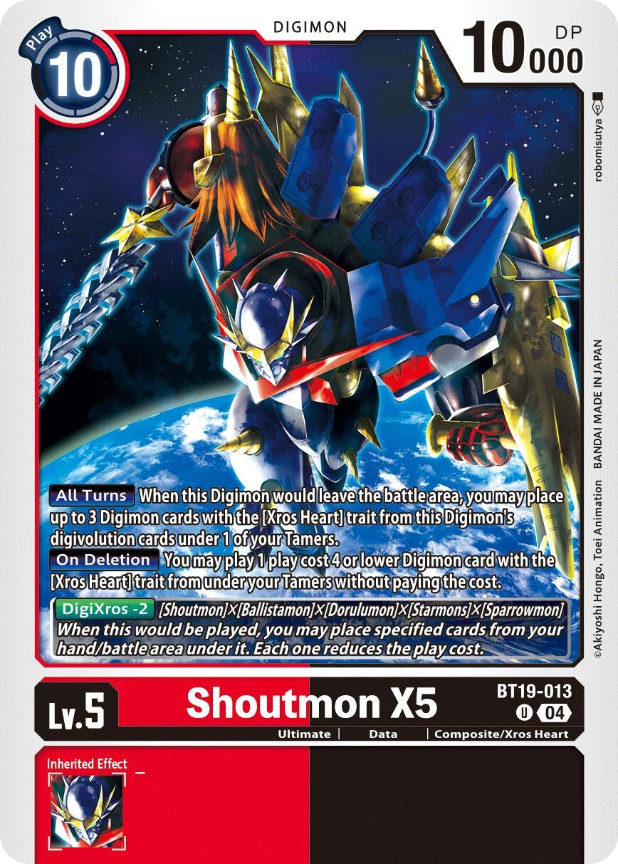 Image for Shoutmon X5 (BT19-013 U) (Release Special Booster 2.5) - Digimon Card Game