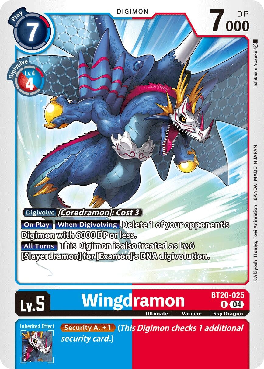 Image for Wingdramon (BT20-025 U) (Release Special Booster 2.5) - Digimon Card Game