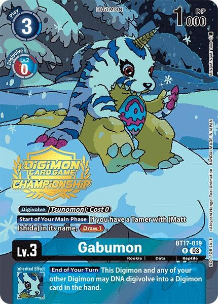 Image for Gabumon (Championship 2024 Tamers Pack) (BT17-019 R) (Secret Crisis) - Digimon Card Game
