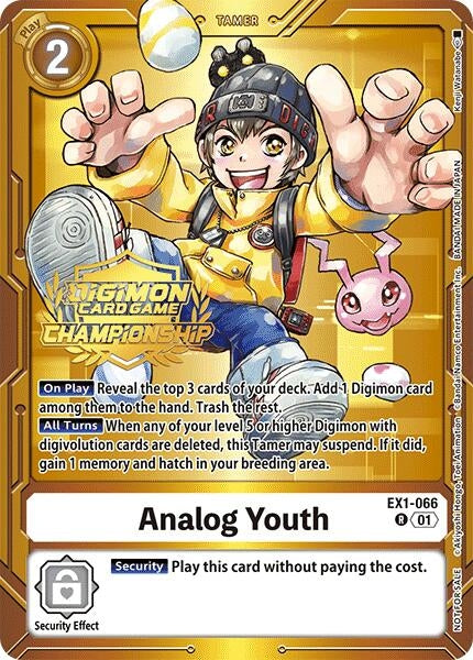 Image for Analog Youth (Championship 2024 Tamers Pack) (EX1-066 R) (Classic Collection) - Digimon Card Game