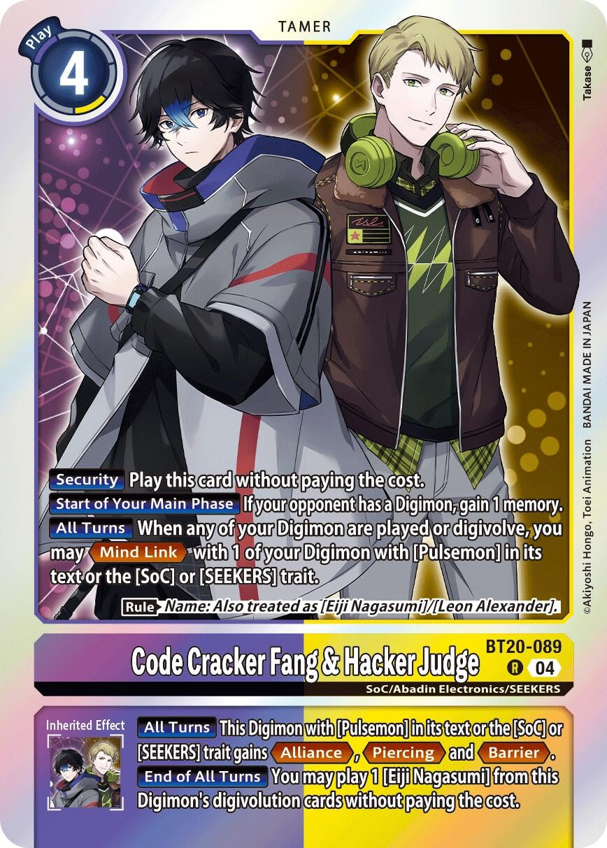 Image for Code Cracker Fang & Hacker Judge (BT20-089 R) (Release Special Booster 2.5) - Digimon Card Game