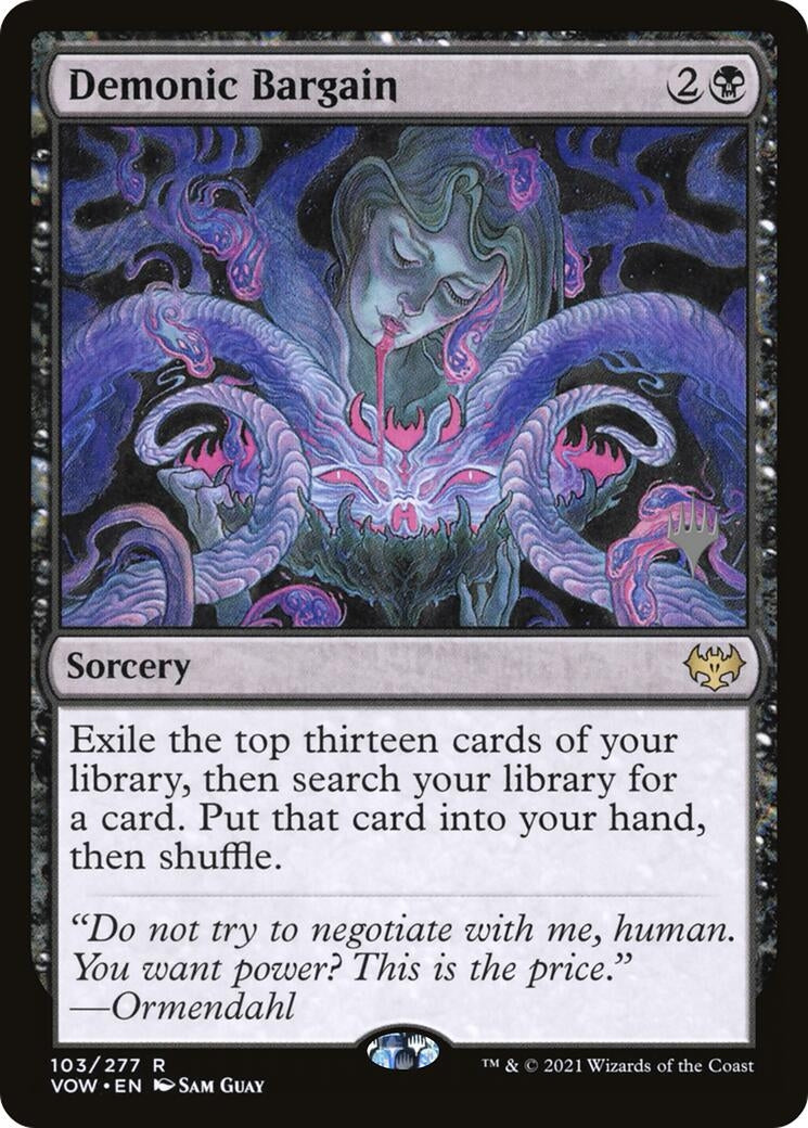 Image for Demonic Bargain (103) (Promo Pack: Duskmourn: House of Horror) - Magic: The Gathering