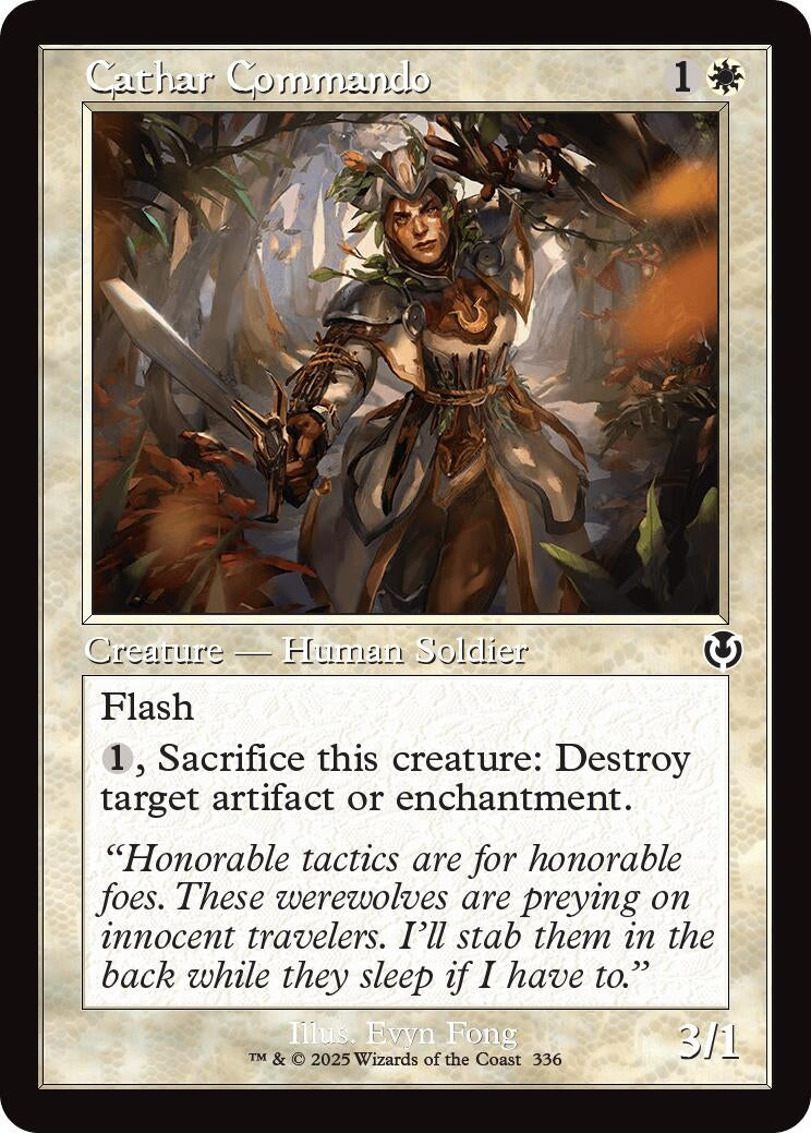 Image for Cathar Commando (Retro Frame) (336) (Innistrad Remastered) - Magic: The Gathering