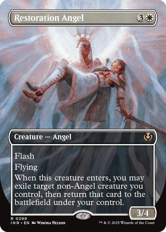 Image for Restoration Angel (Borderless) (299) (Innistrad Remastered) - Magic: The Gathering