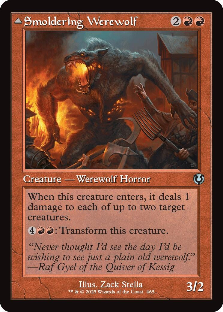 Image for Smoldering Werewolf (Retro Frame) (465) (Innistrad Remastered) - Magic: The Gathering