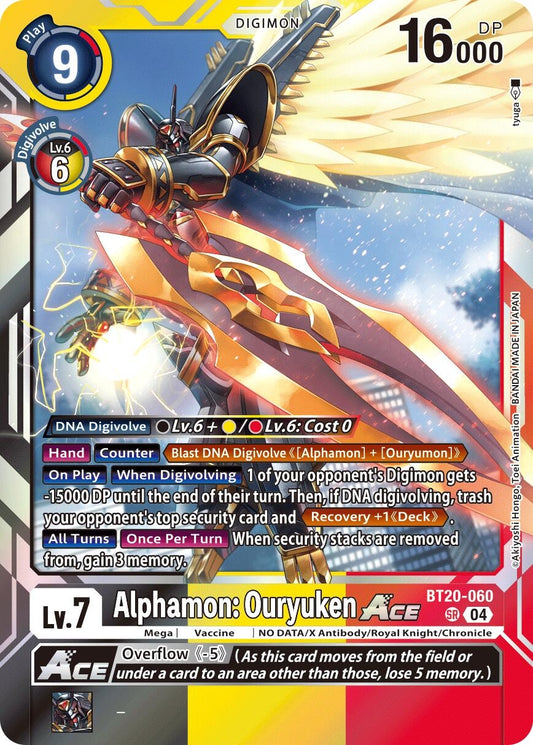 Image for Alphamon: Ouryuken ACE (BT20-060 SR) (Release Special Booster 2.5) - Digimon Card Game