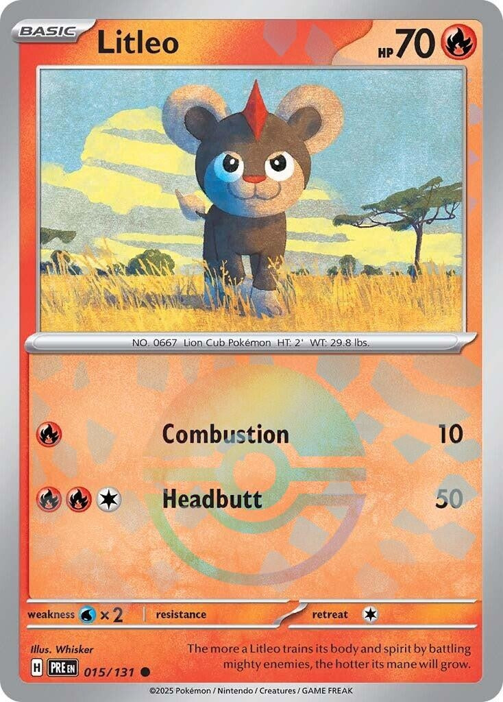 Image for Litleo (Poke Ball Pattern) (015/131) (SV: Prismatic Evolutions) - Pokemon