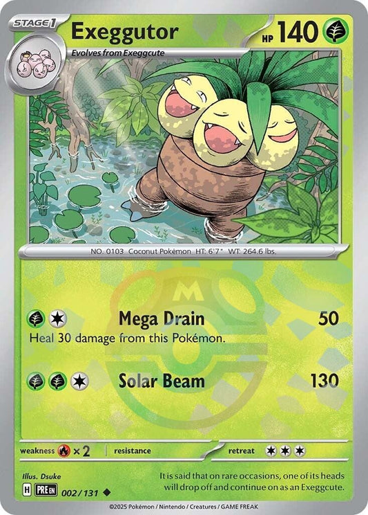 Image for Exeggutor (Master Ball Pattern) (002/131) (SV: Prismatic Evolutions) - Pokemon