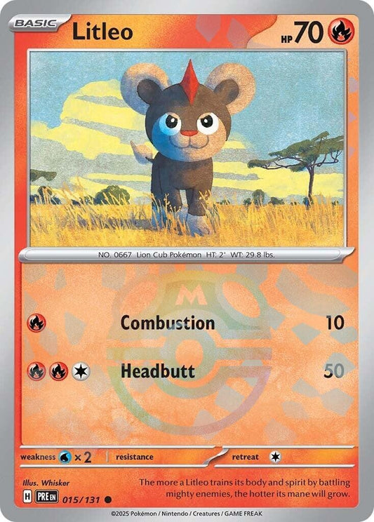 Image for Litleo (Master Ball Pattern) (015/131) (SV: Prismatic Evolutions) - Pokemon