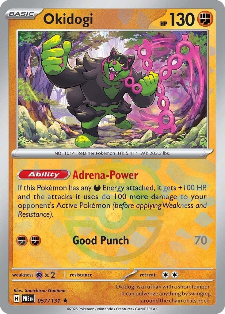 Image for Okidogi (Master Ball Pattern) (057/131) (SV: Prismatic Evolutions) - Pokemon