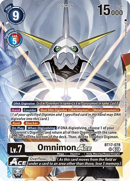 Image for Omnimon ACE (Omnimon Binder Set) (BT17-078 SR) (Secret Crisis) - Digimon Card Game