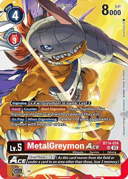 Image for MetalGreymon ACE (Omnimon Binder Set) (BT14-014 SR) (Blast Ace) - Digimon Card Game