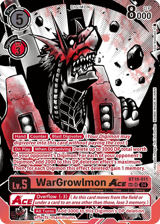 Image for WarGrowlmon ACE (Textured) (BT19-011 SR) (Release Special Booster 2.5) - Digimon Card Game