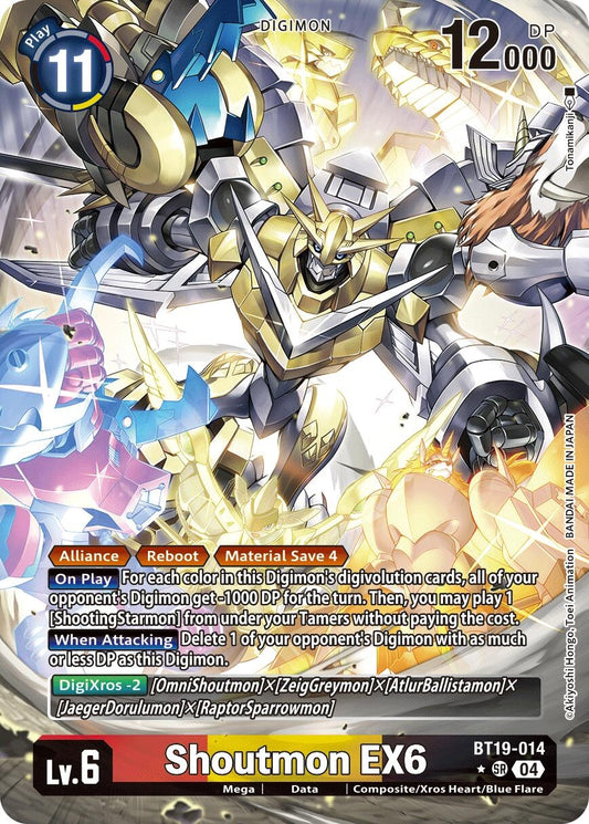 Image for Shoutmon EX6 (Alternate Art) (BT19-014 SR) (Release Special Booster 2.5) - Digimon Card Game