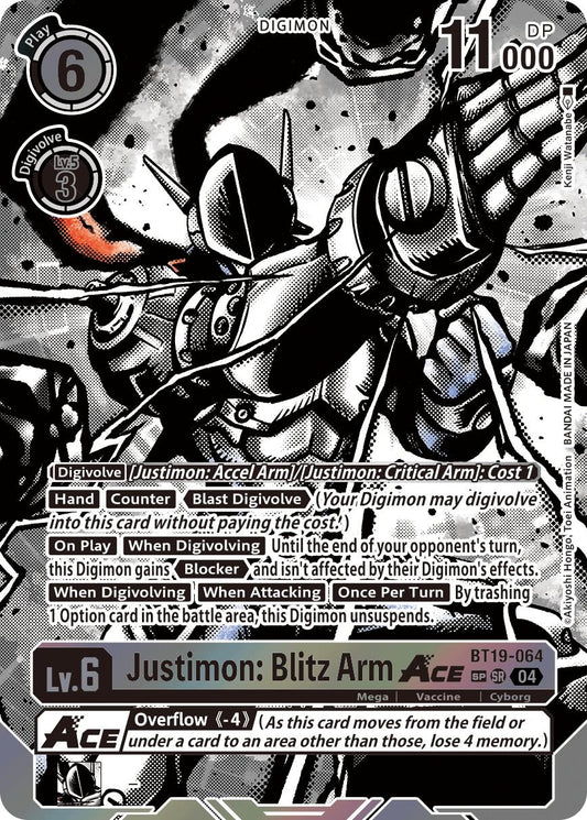 Image for Justimon: Blitz Arm ACE (Textured) (BT19-064 SR) (Release Special Booster 2.5) - Digimon Card Game