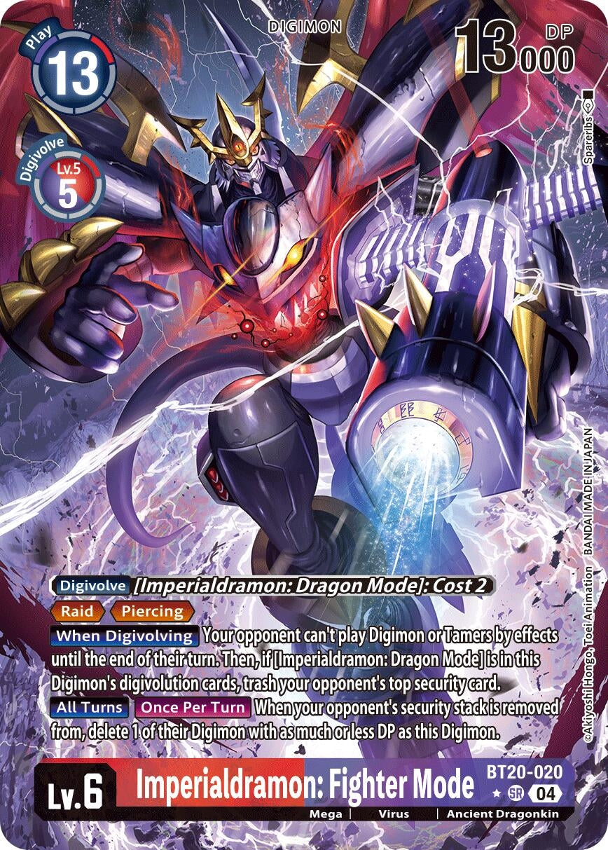 Image for Imperialdramon: Fighter Mode (Alternate Art) (BT20-020 SR) (Release Special Booster 2.5) - Digimon Card Game