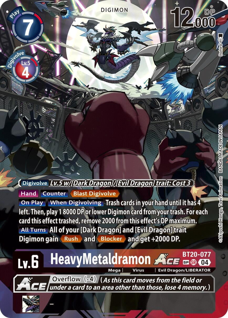Image for HeavyMetaldramon ACE (Textured) (BT20-077 SR) (Release Special Booster 2.5) - Digimon Card Game