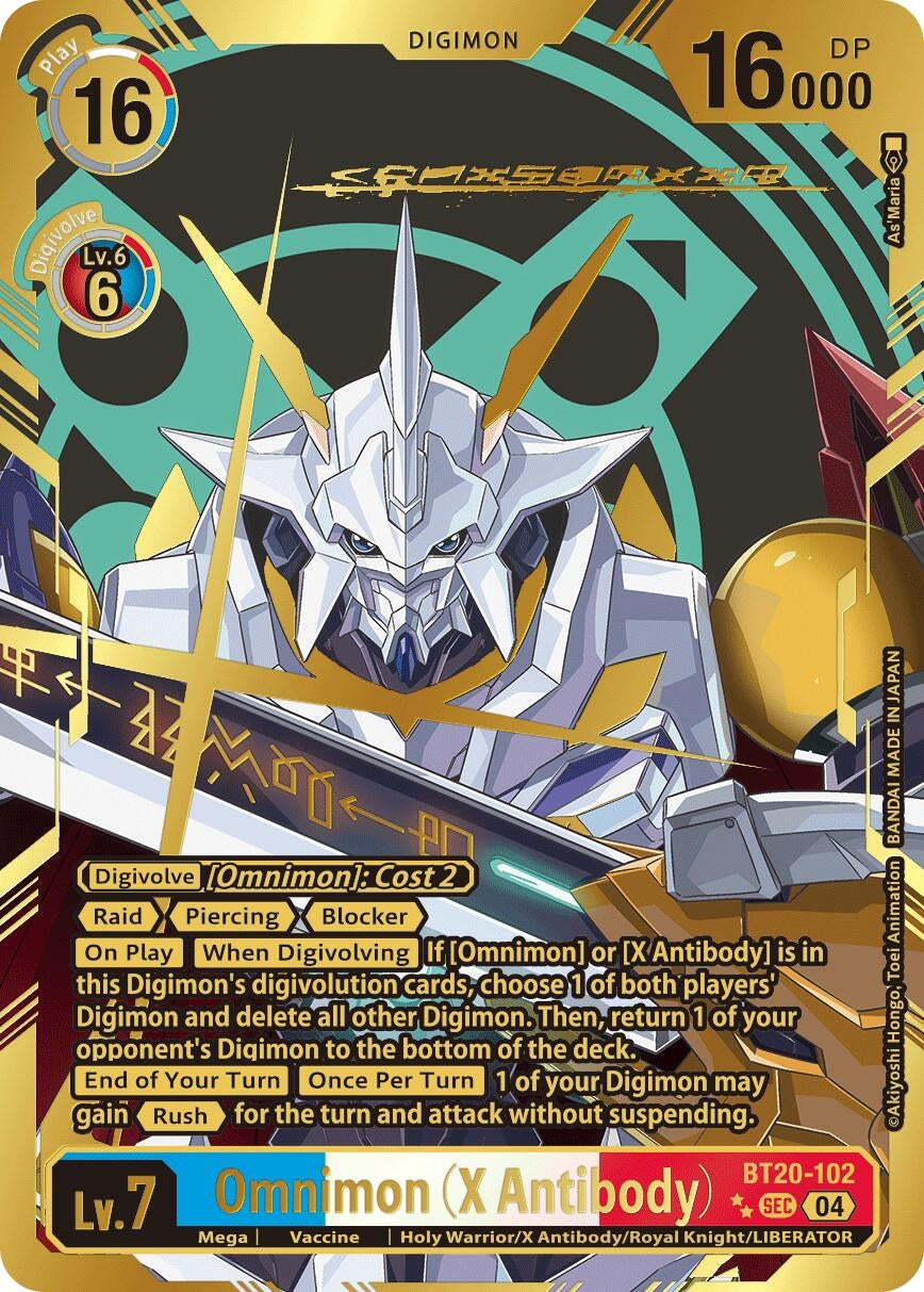 Image for Omnimon (X Antibody) (Textured) (BT20-102 SEC) (Release Special Booster 2.5) - Digimon Card Game
