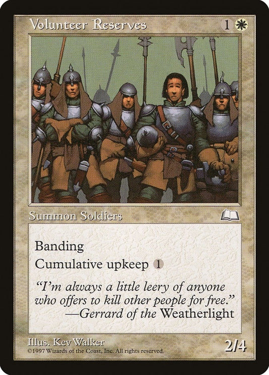 Image for Volunteer Reserves (Weatherlight) - Magic: The Gathering