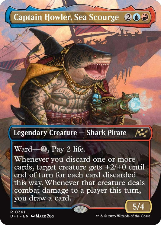 Image for Captain Howler, Sea Scourge (Borderless) (361) (Aetherdrift) - Magic: The Gathering