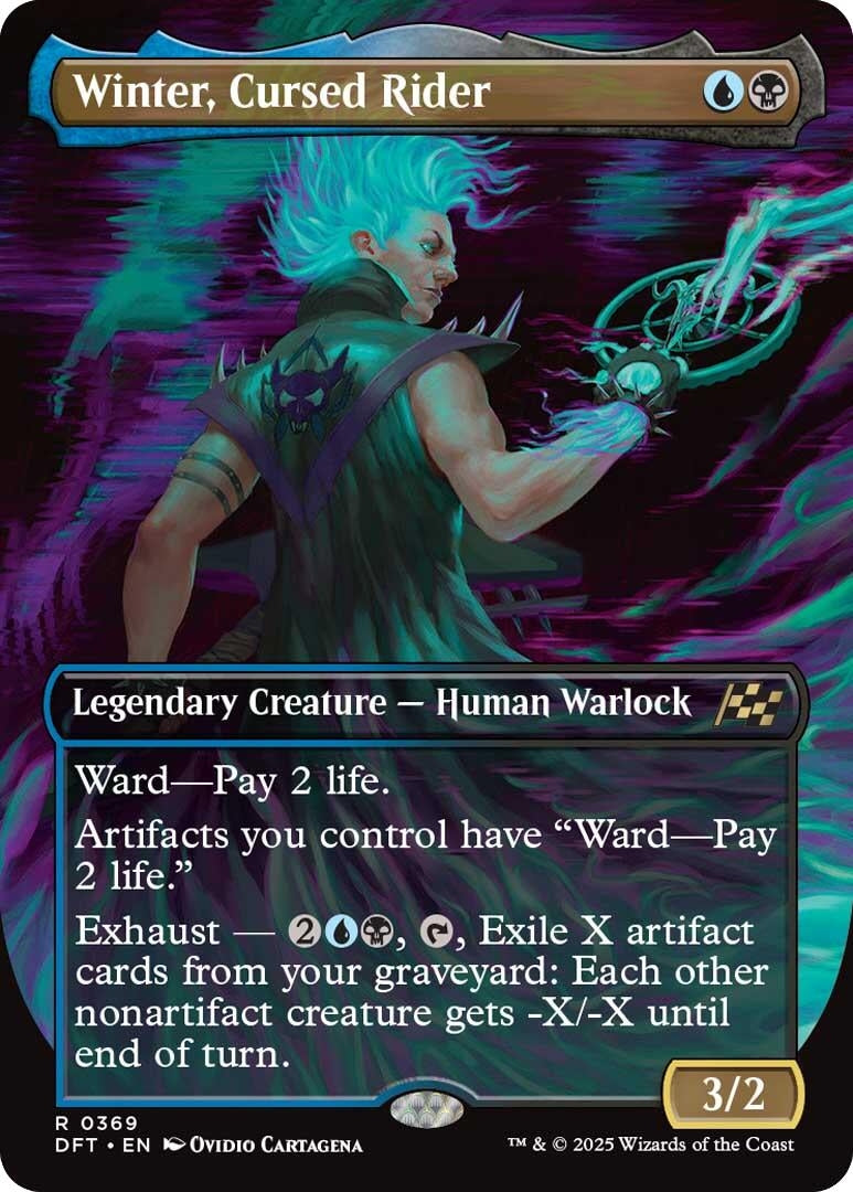 Image for Winter, Cursed Rider (Borderless) (369) (Aetherdrift) - Magic: The Gathering