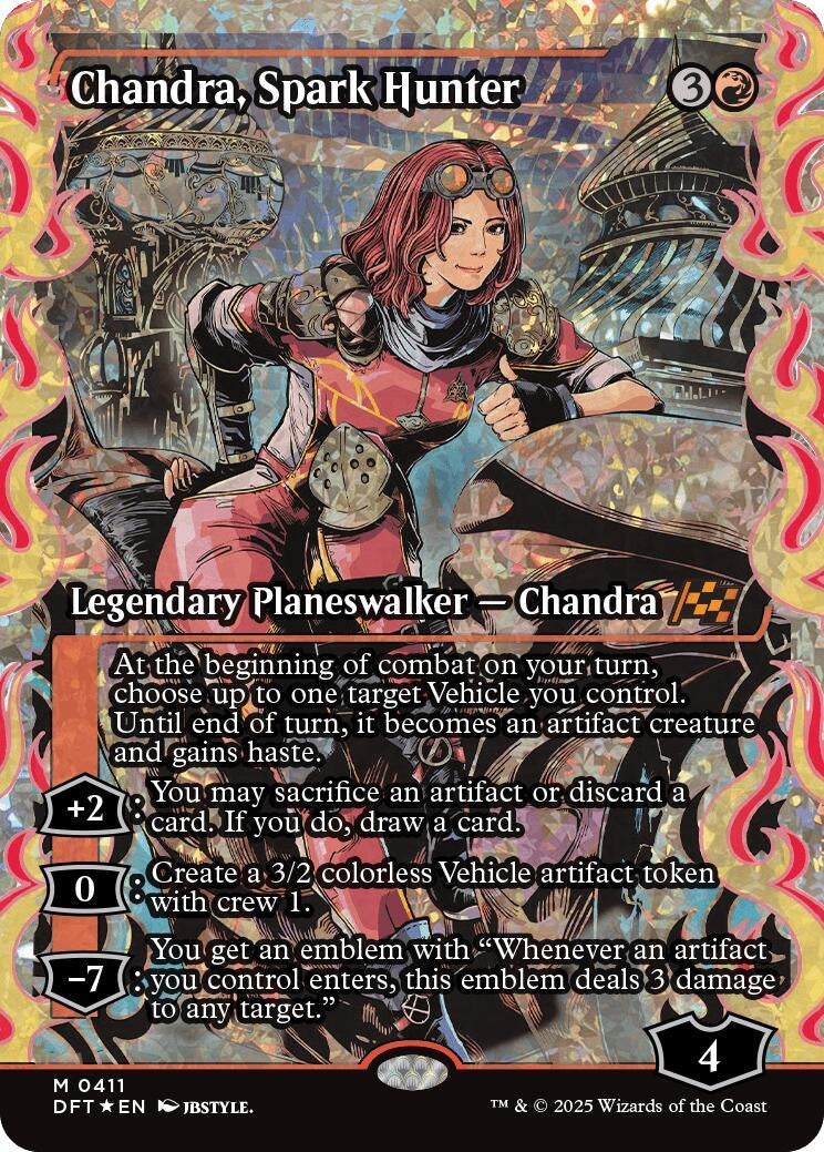 Image for Chandra, Spark Hunter (Showcase) (Fracture Foil) (411) (Aetherdrift) - Magic: The Gathering