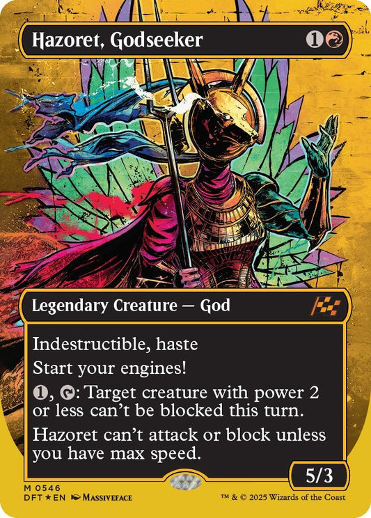 Image for Hazoret, Godseeker (Borderless) (First-Place Foil) (546) (Aetherdrift) - Magic: The Gathering